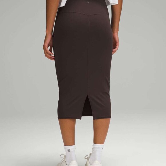 NWT Lululemon Nulu Slim-Fit High-Rise Skirt Espresso SIZE 4 Seamlessly - Picture 4 of 7
